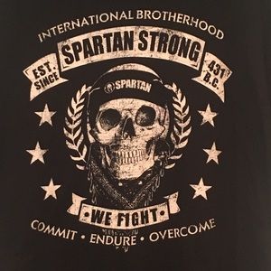 Spartan Strong Gear Black T-shirt, Size XL